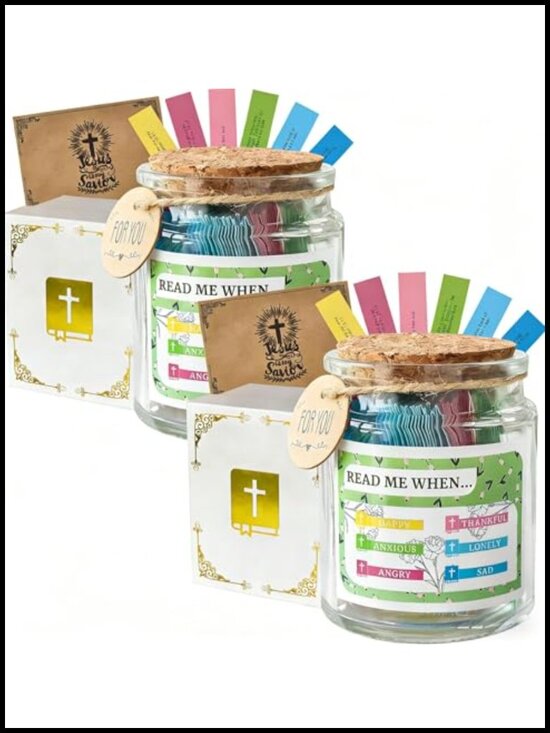 Other - Bible Verses Jar 2 Pack 90 Scripture Cards Christian Gift Daily Encouragement